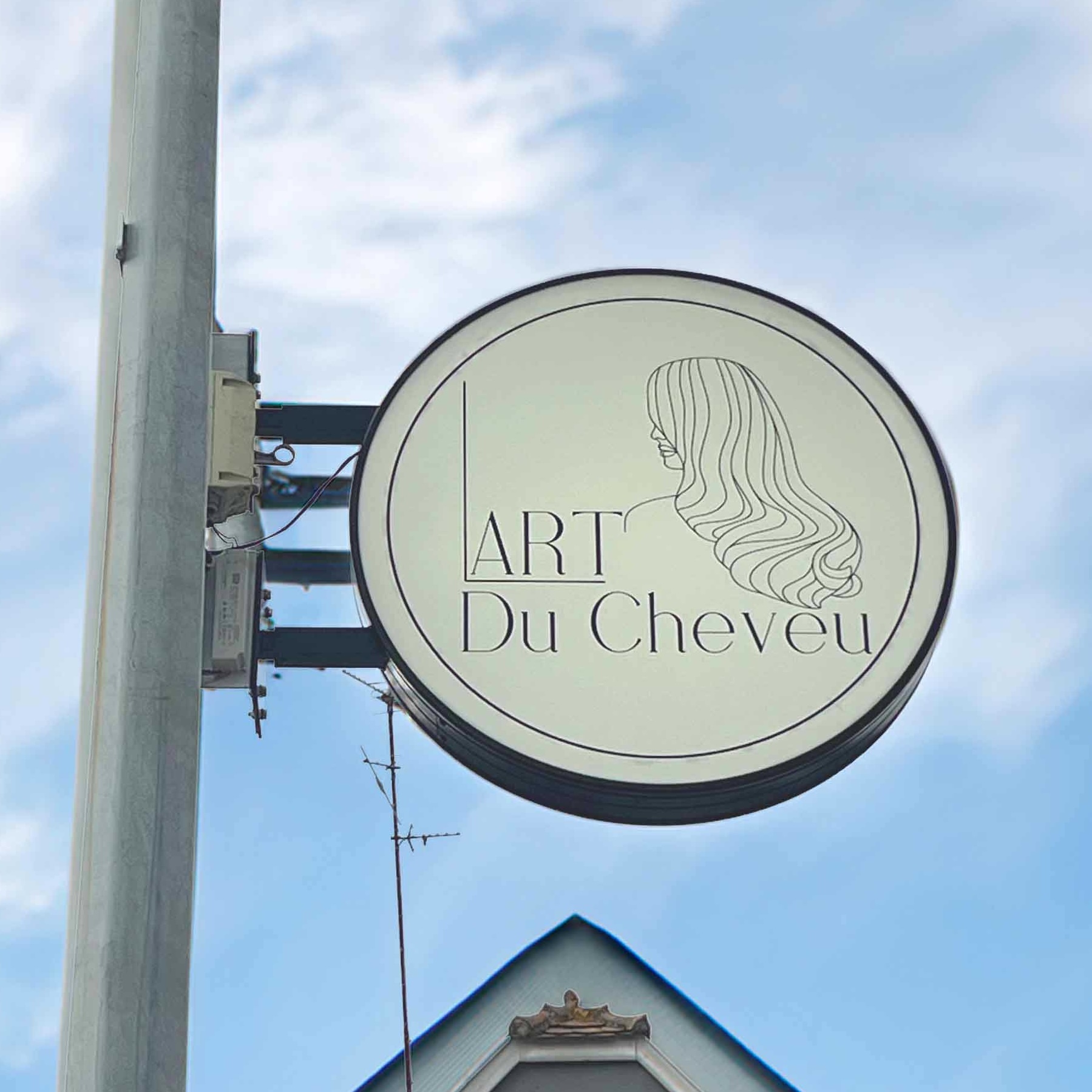 Enseigne drapeau ART DU CHEVEU - Duppigheim